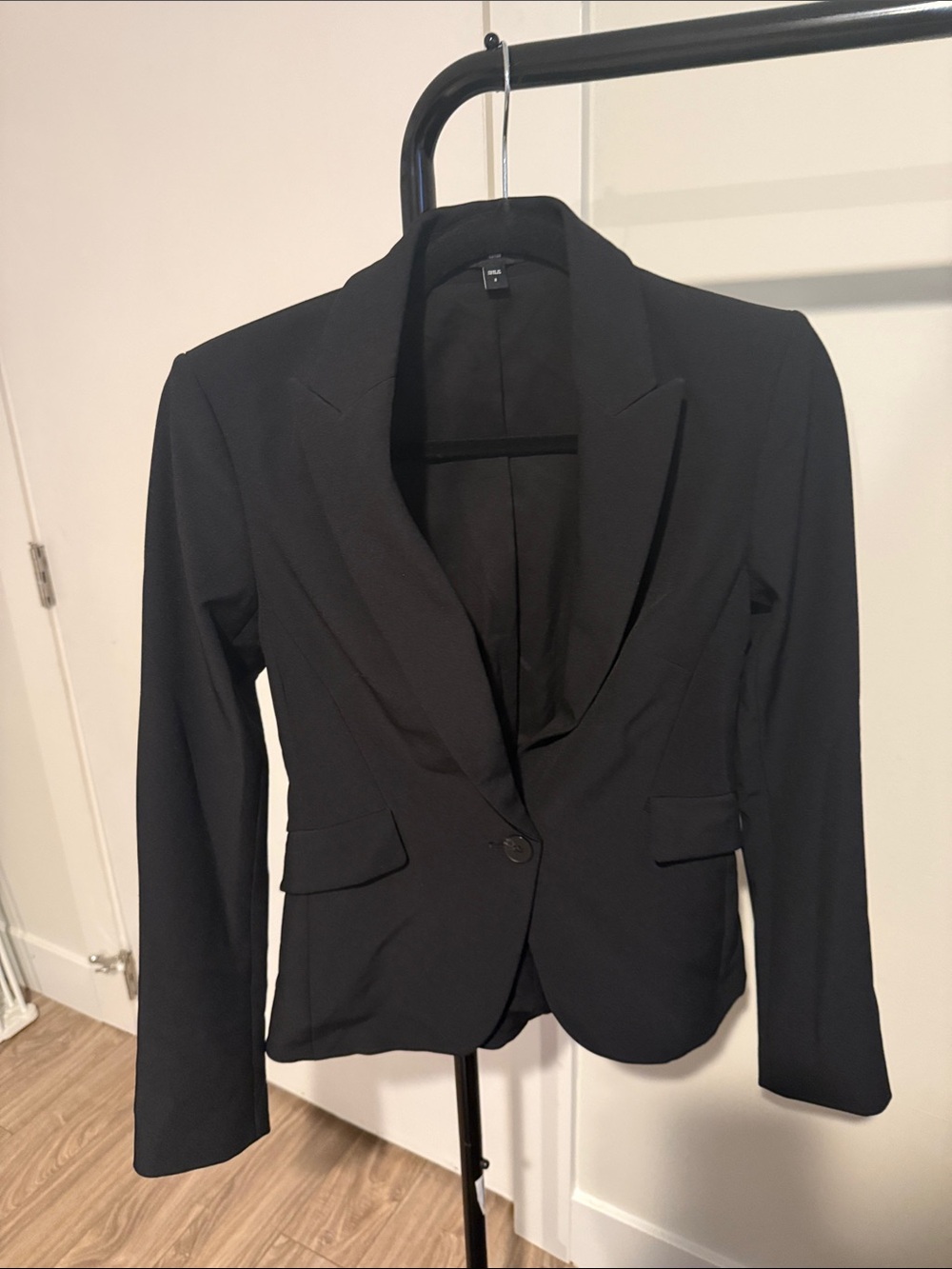 Express Black Women's Tailored Blazer - Single-Button Suit Jacket